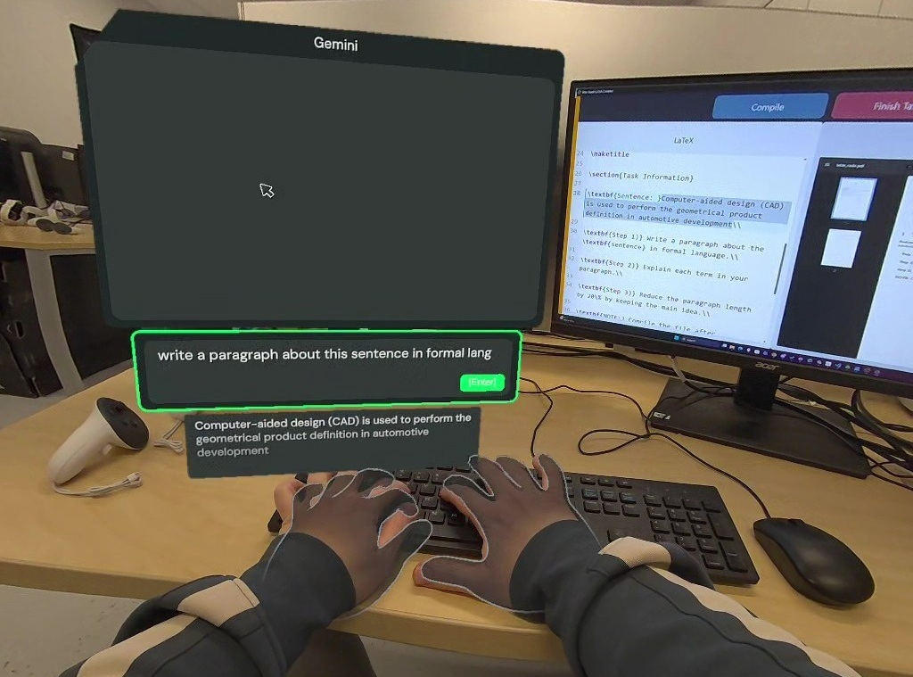Crossing Realities Has a Cost: Evaluating AR Second Screens for AI-Assisted Desktop Authoring