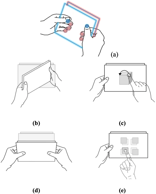 User-defined Surface+Motion Gestures for 3D Manipulation of Objects at a Distance Through a Mobile Device