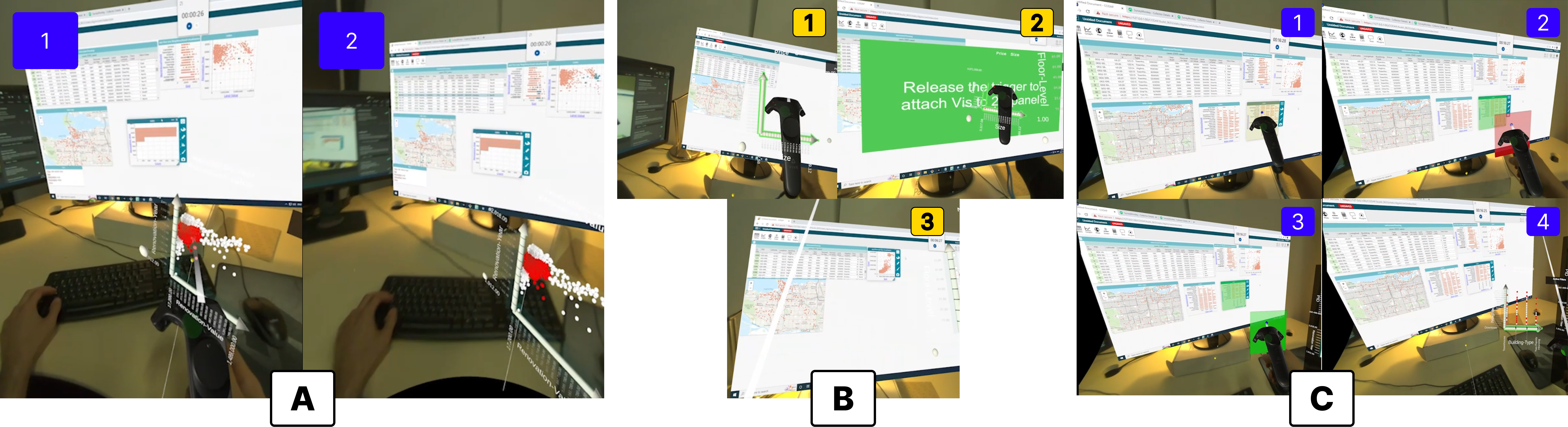 Analyzing User Behaviour Patterns in a Cross-virtuality Immersive Analytics System